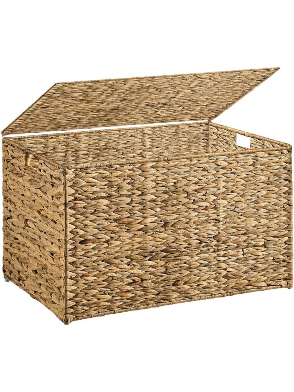 Natural Water Hyacinth Storage Basket with Lid, 27.7 Gallon, Eco-Friendly